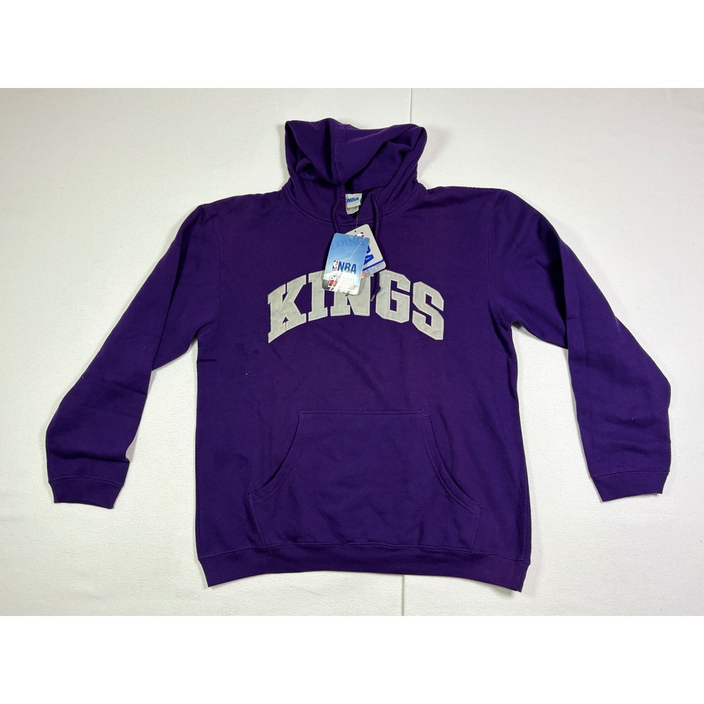 NBA Sacramento Kings Hoodie Mens Large Purple Pullover Sweatshirt